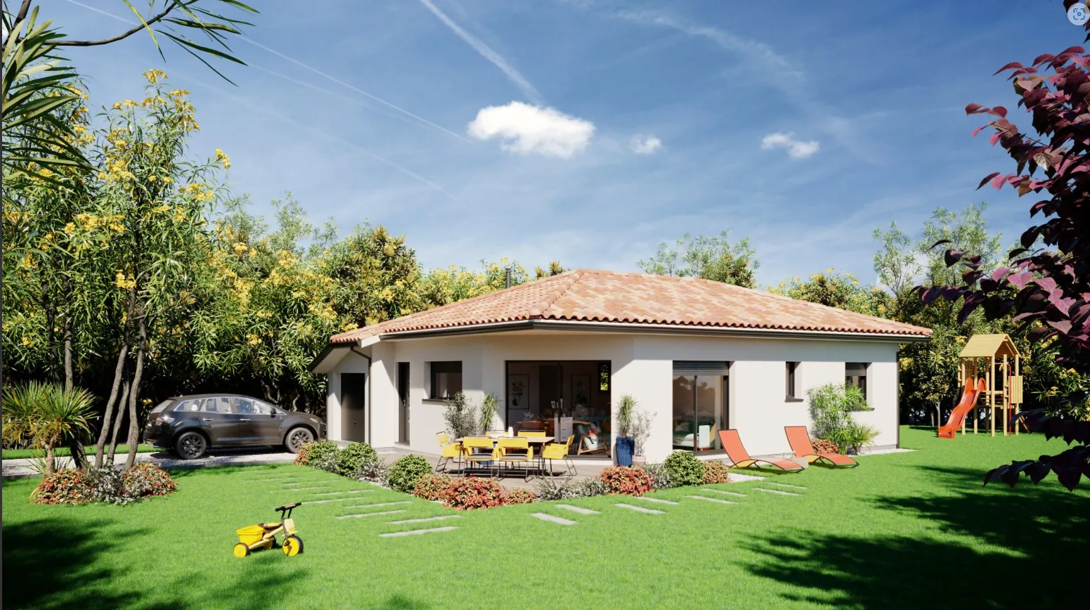 Maison neuve à construire à Castets avec 2 chambres et garage - Proximité océan et Bordeaux 