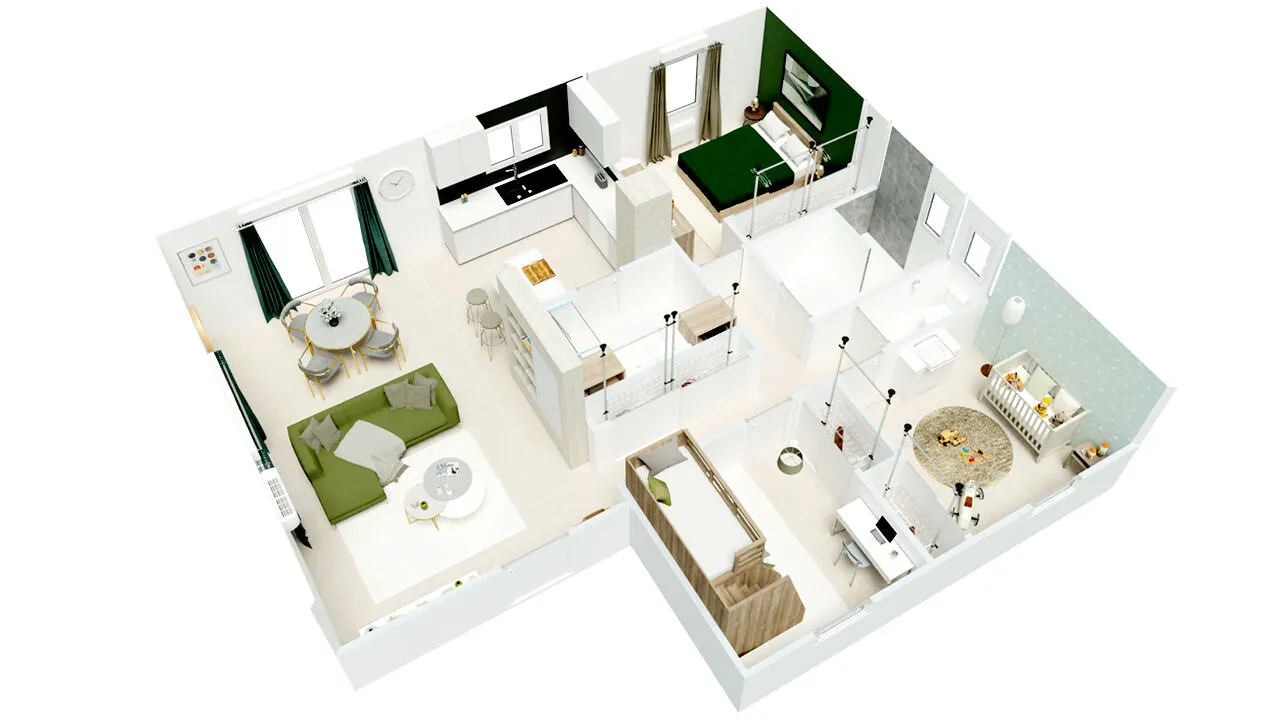 Maison neuve 3 chambres en L à Limoges - Projet clé en main 