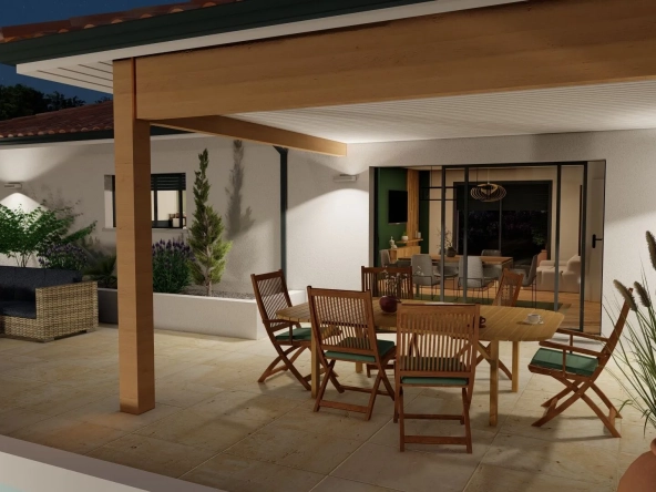 Maison neuve contemporaine avec terrain à Cazalis dans les Landes