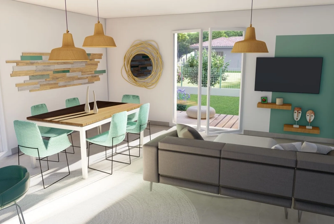 Maison neuve à Vielle-Saint-Girons proche des plages, 70 m², terrain de 545 m² 