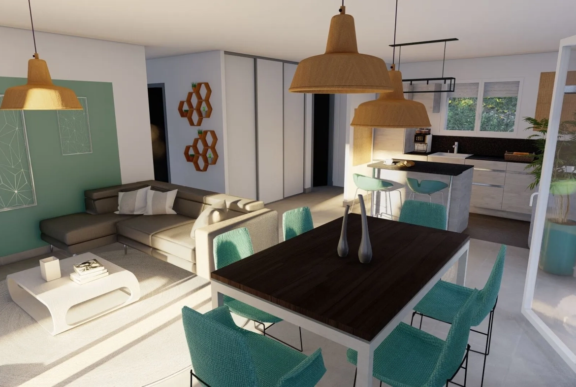 Maison neuve à Vielle-Saint-Girons proche des plages, 70 m², terrain de 545 m² 