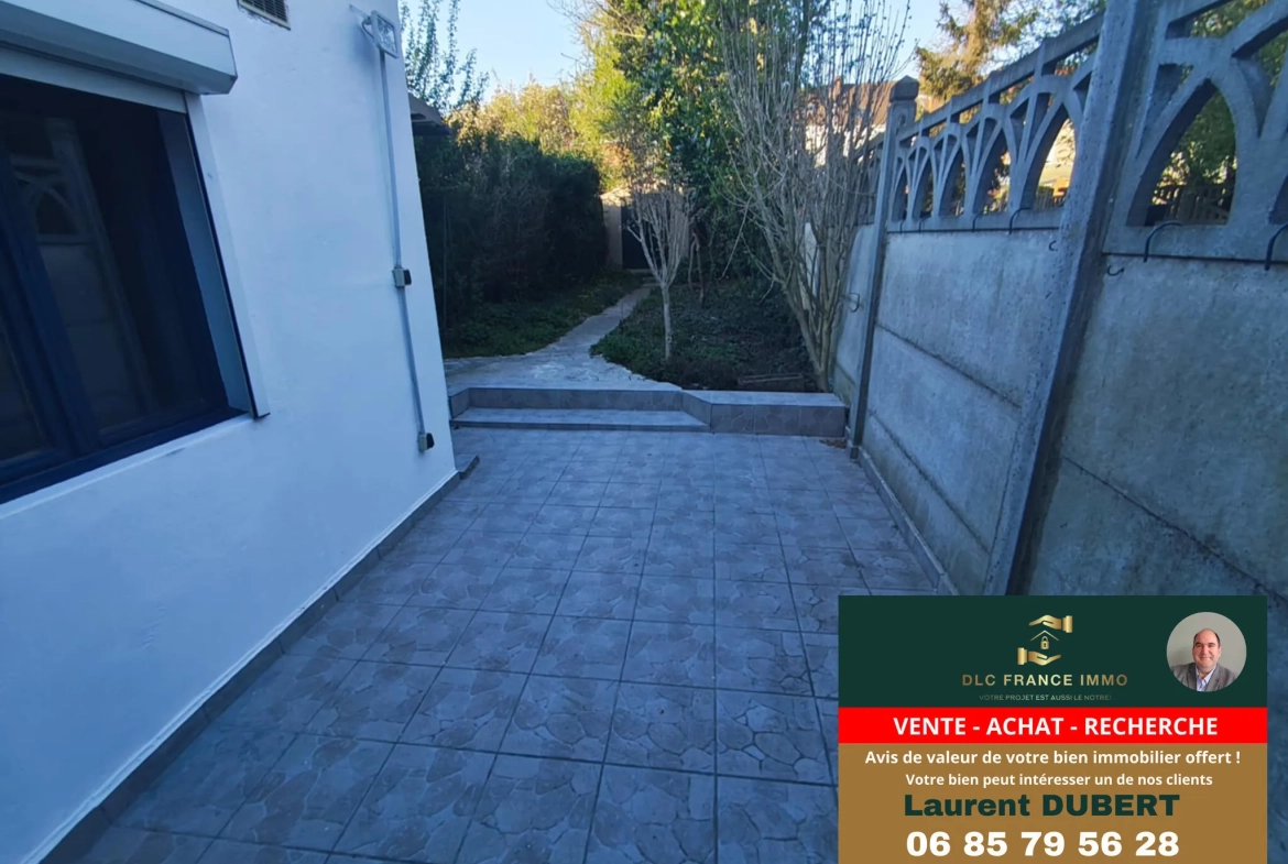 Maison de ville à Valenciennes avec jardin, 2 chambres, pièce mansardée prête à vivre 