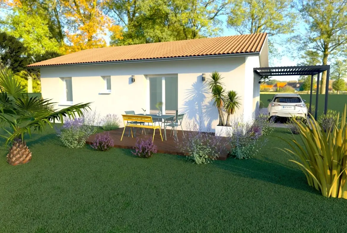 Maison neuve de 70 m² avec terrain à Vielle-Saint-Girons, proche plages 
