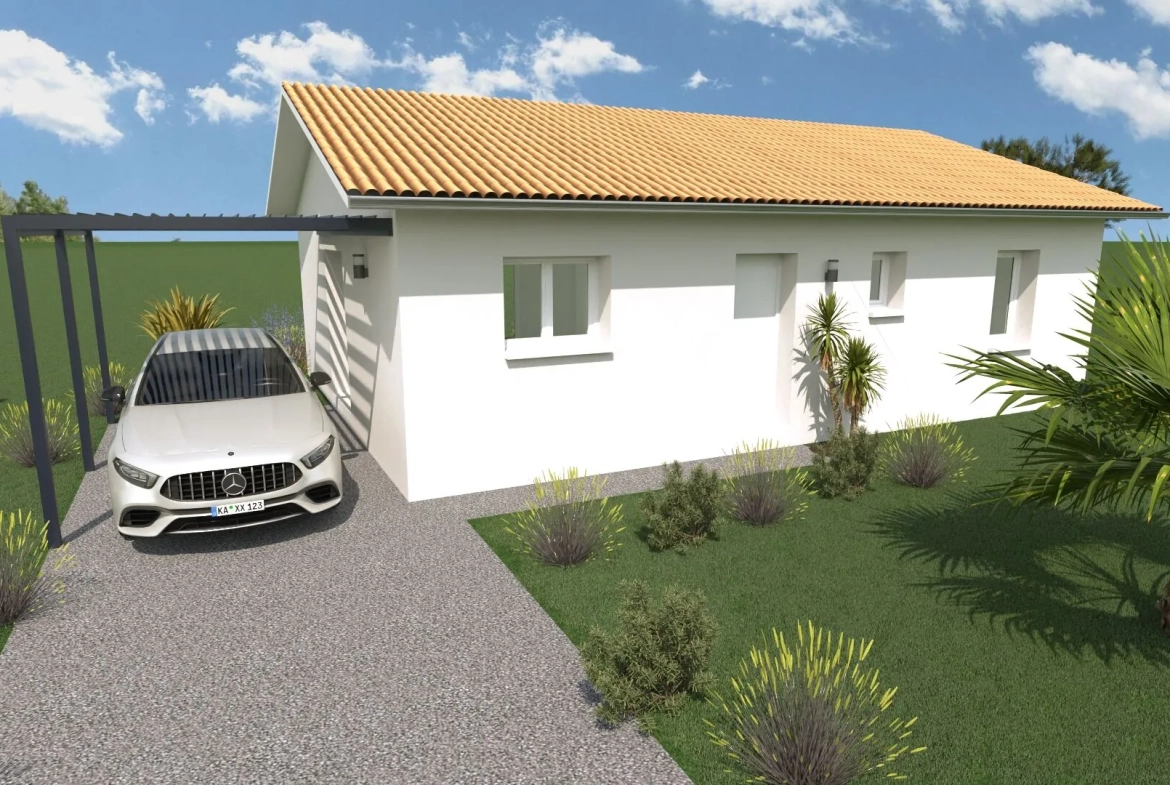 Maison neuve de 70 m² avec terrain à Vielle-Saint-Girons, proche plages 