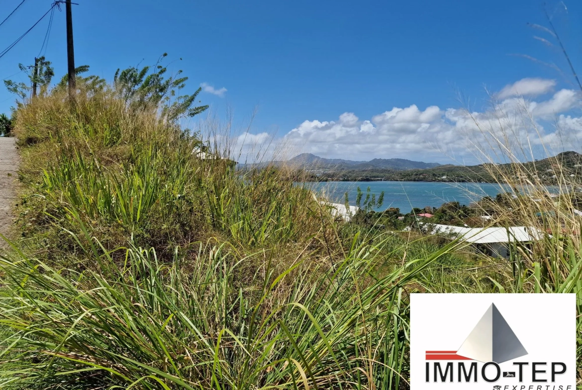 Terrain constructible en pente avec vue mer à Le Robert, 2924 m² 