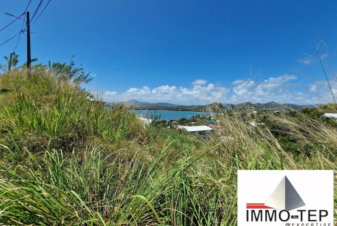 Terrain constructible en pente avec vue mer à Le Robert, 2924 m² 