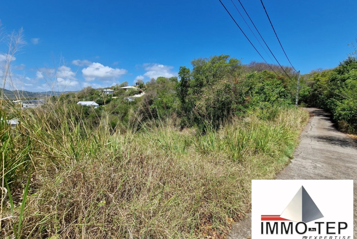 Terrain constructible en pente avec vue mer à Le Robert, 2924 m² 