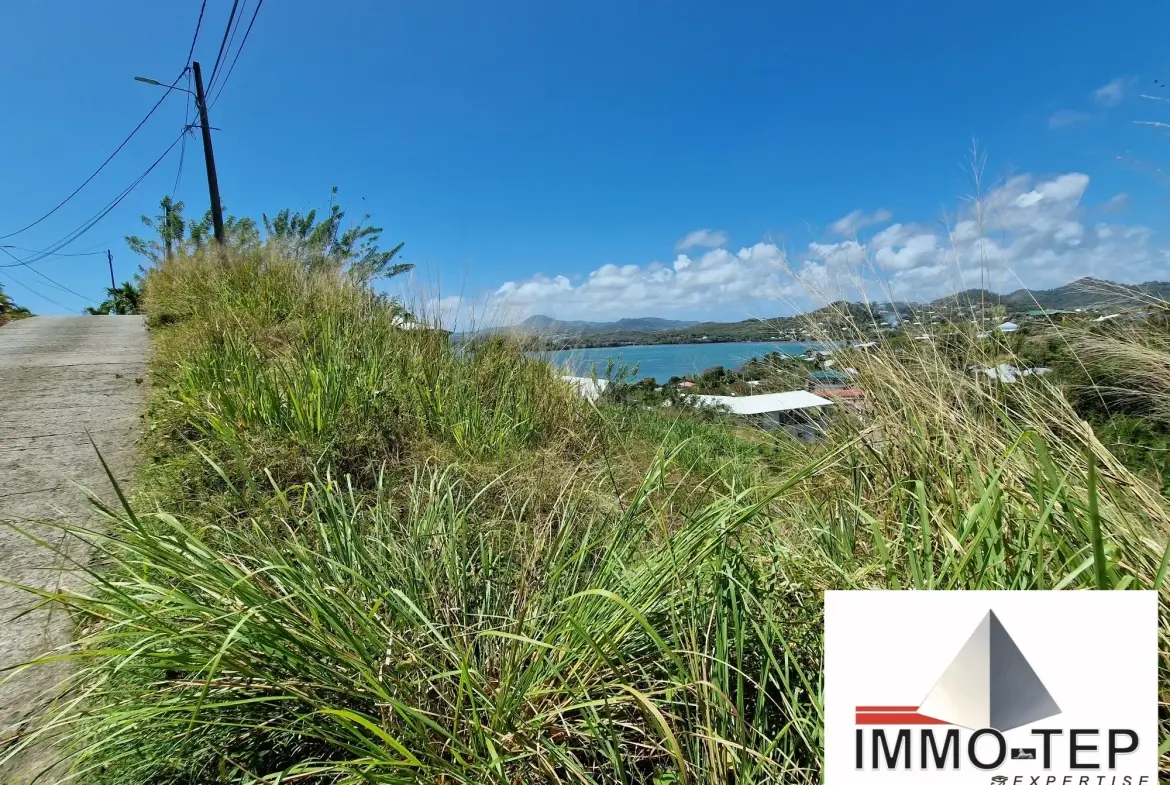 Terrain constructible en pente avec vue mer à Le Robert, 2924 m² 