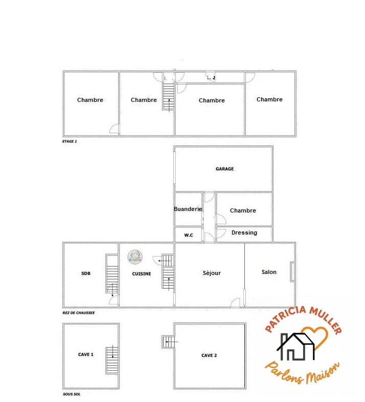 Maison familiale de 154 m² à vendre à Joigny-sur-Meuse avec terrain arboré 