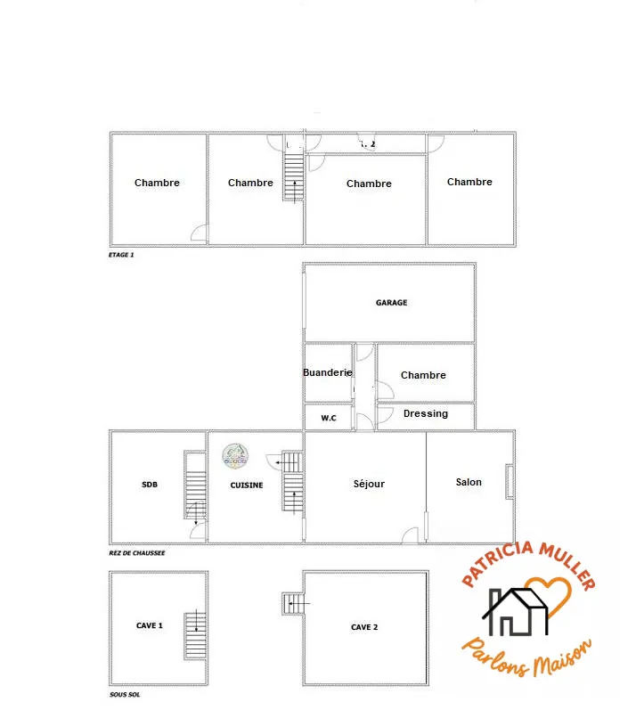 Maison familiale de 154 m² à vendre à Joigny-sur-Meuse avec terrain arboré 