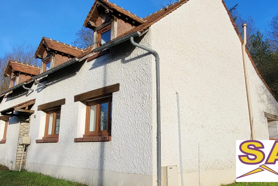 Maison ancienne en pierre rénovée à Fontenay-sur-Loing avec terrain et jardin 