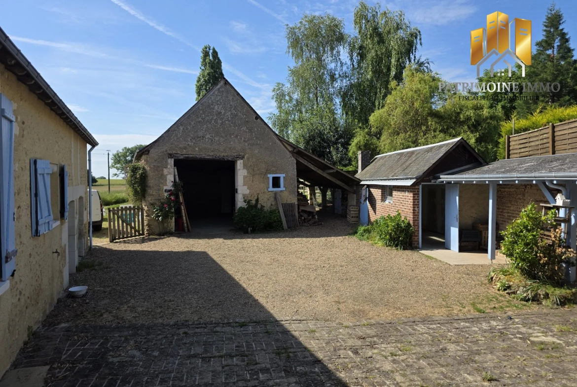 Longère à Flée (72500) avec dépendances, 4 chambres, proche forêt pour résidence ou investissement 
