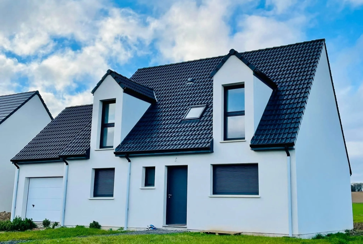 Maison neuve sur-mesure à Martainville-Epreville – 4 chambres, garage, terrain de 502 m² 