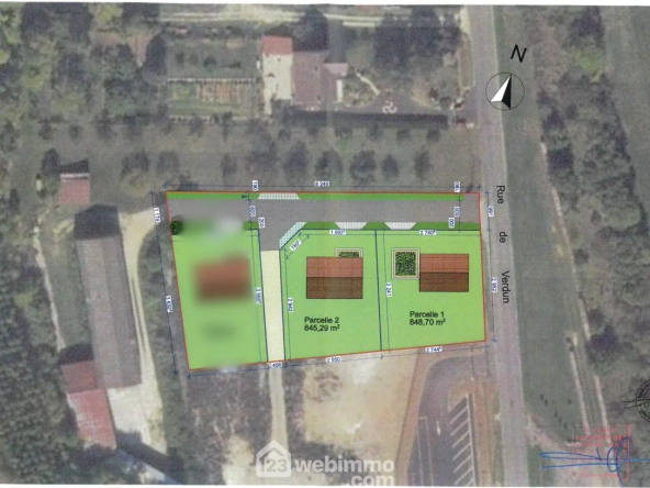 Terrain constructible de 850 m² à Les Monthairons – Proximité Verdun et Gare TGV