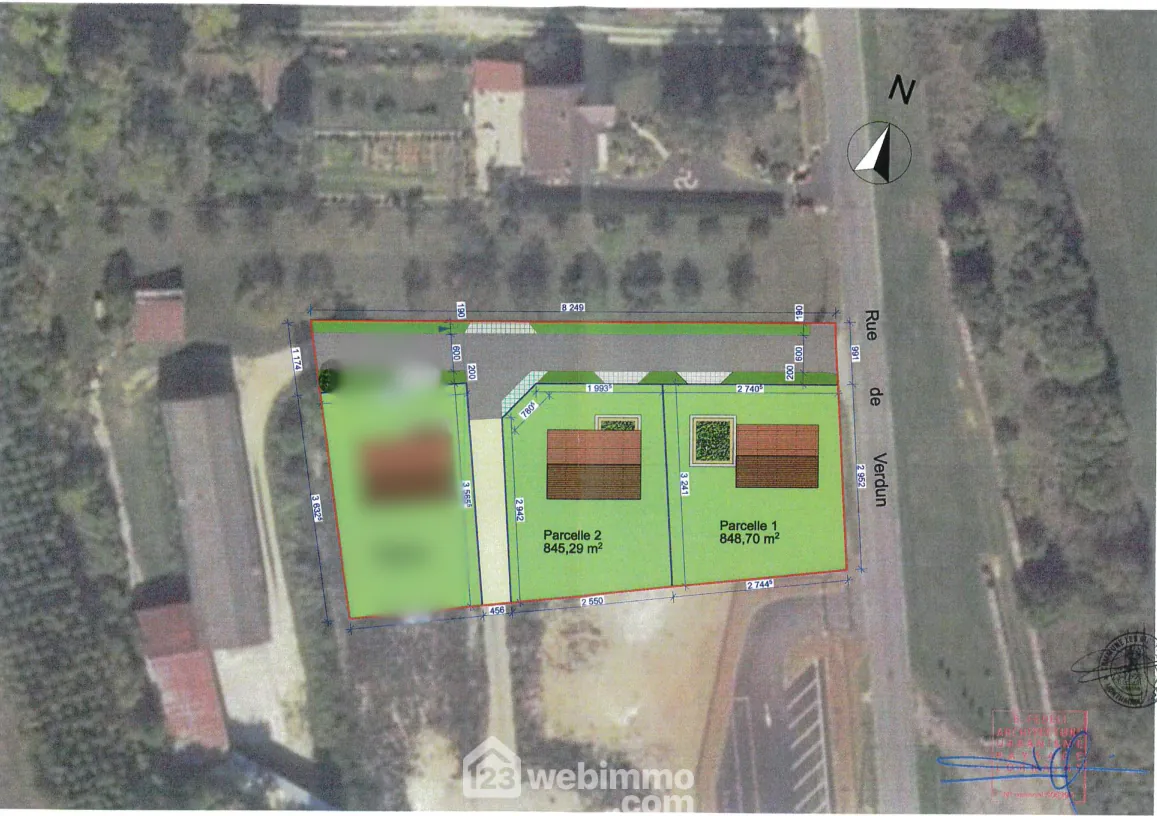 Terrain constructible de 850 m² à Les Monthairons – Proximité Verdun et Gare TGV 