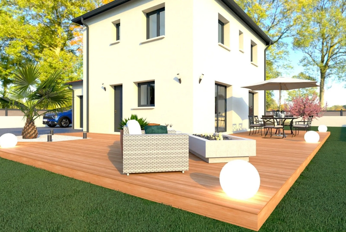 Maison neuve à construire à Aurec-sur-Loire, 90m², proche Saint-Étienne et Saint-Paul-en-Cornillon 
