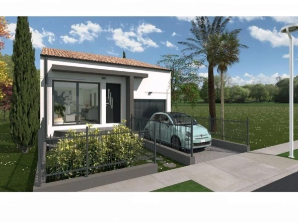 Villa moderne de plain-pied à Cabestany - 56m² avec garage