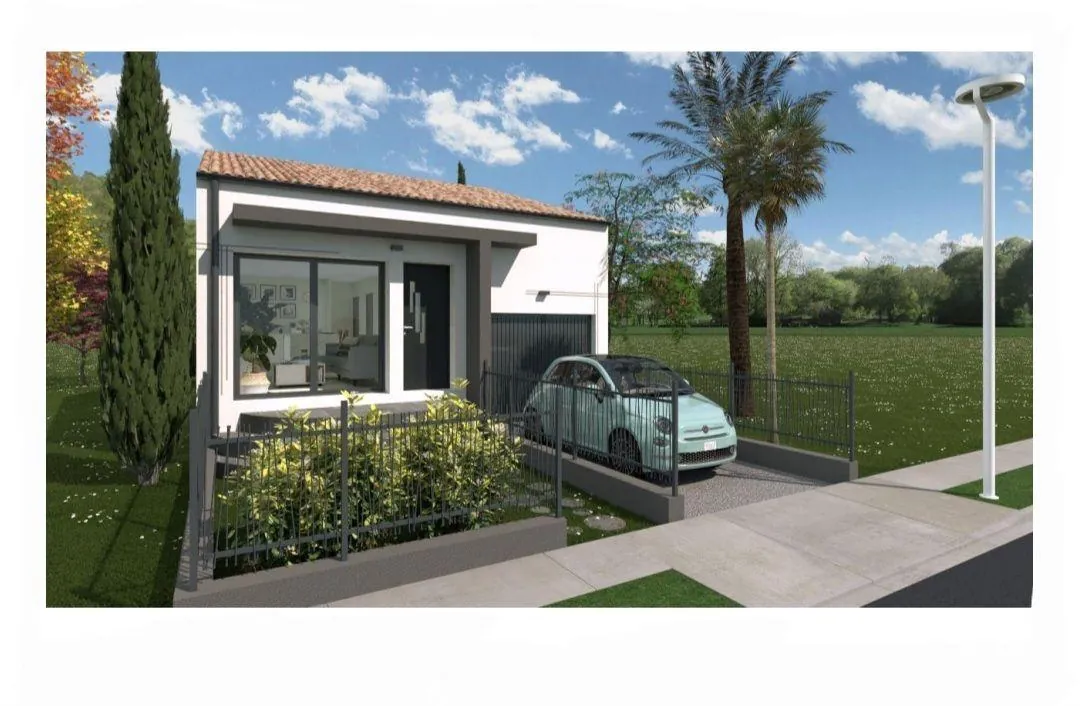 Villa moderne de plain-pied à Cabestany - 56m² avec garage 