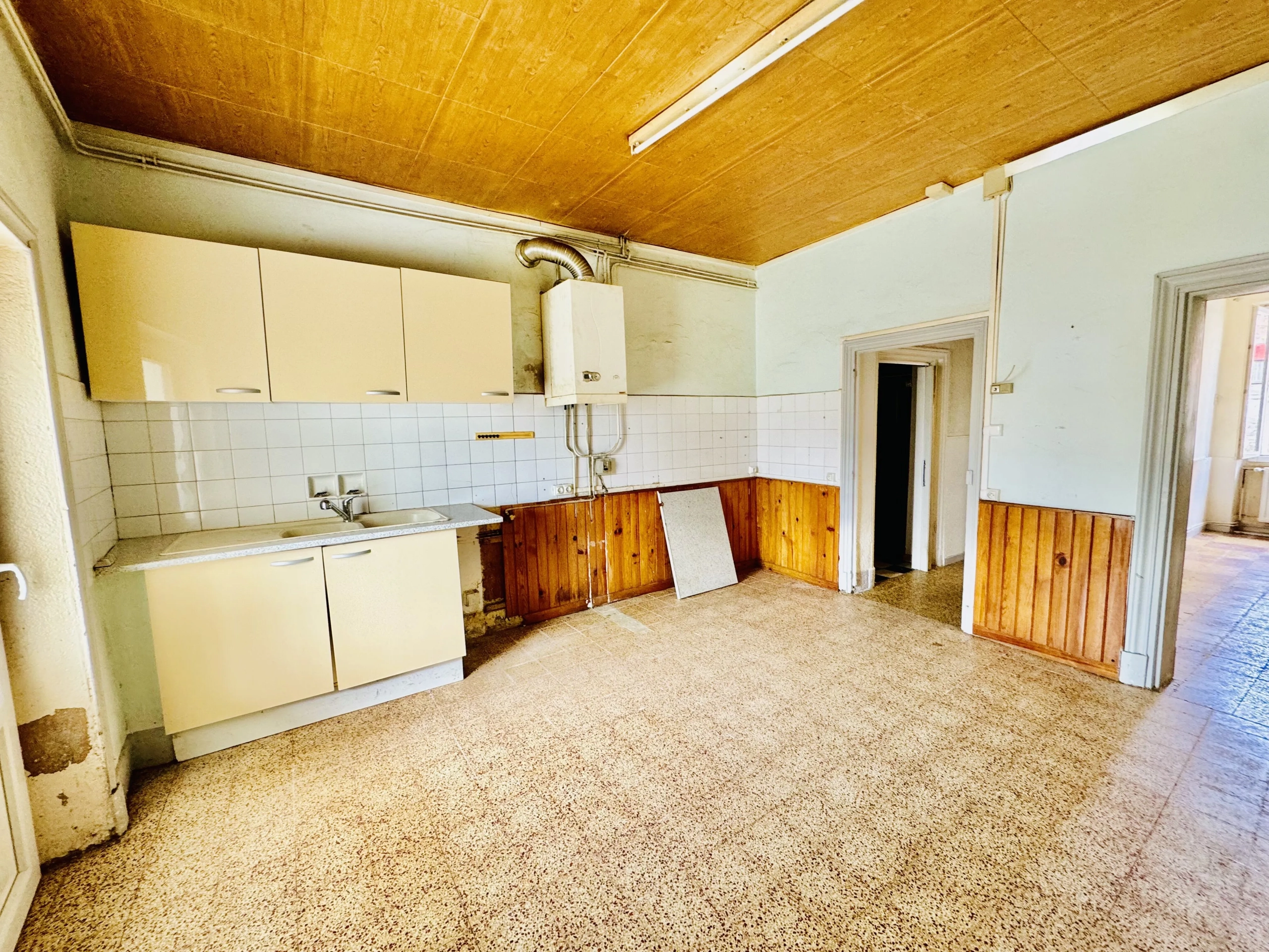 Maison de village à rénover avec grand terrain et garage à Mably 