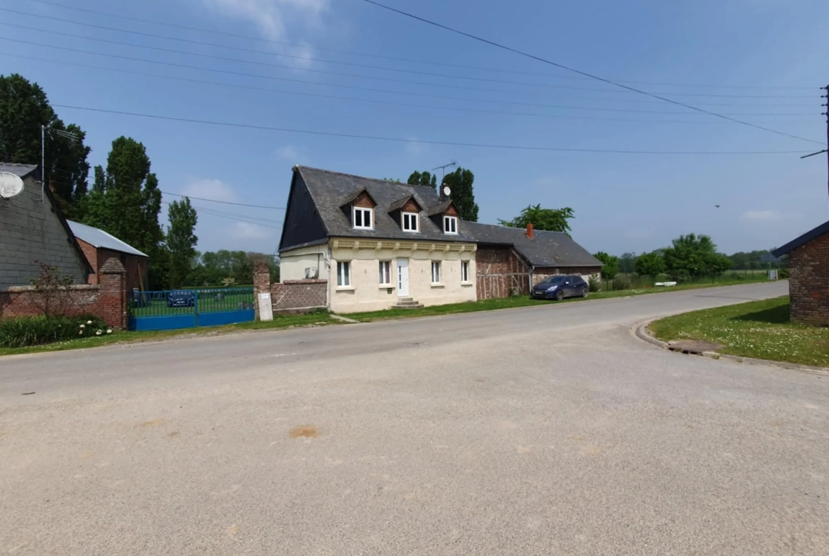 Maison à vendre à Fraillicourt avec potentiel d'aménagement et grand terrain 