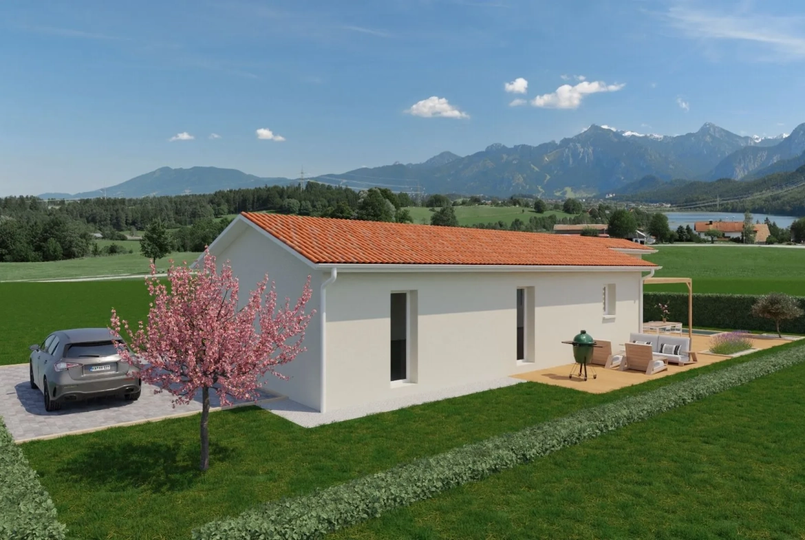 Construction d'une maison neuve de 80 m² à Pontcharra-sur-Turdine (69490) avec terrain plat 