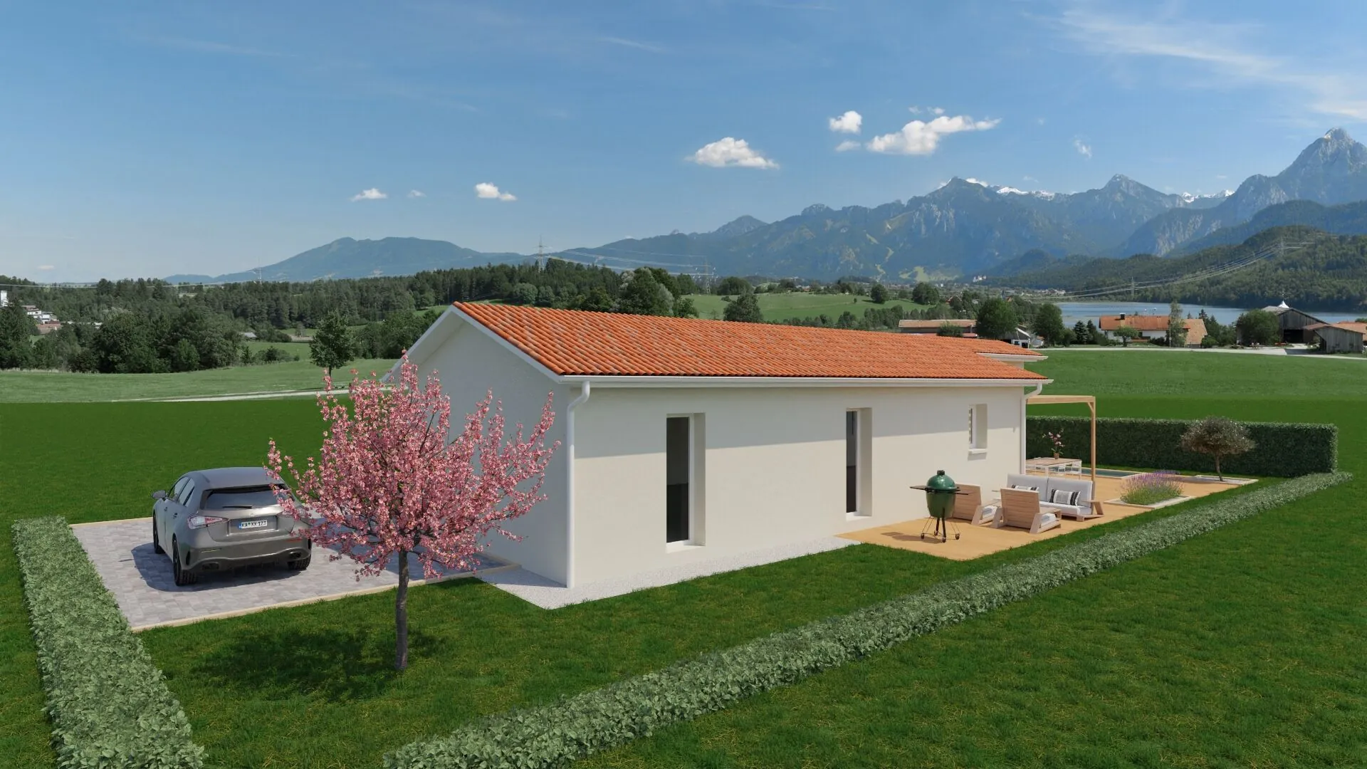 Construction d'une maison neuve de 80 m² à Pontcharra-sur-Turdine (69490) avec terrain plat 