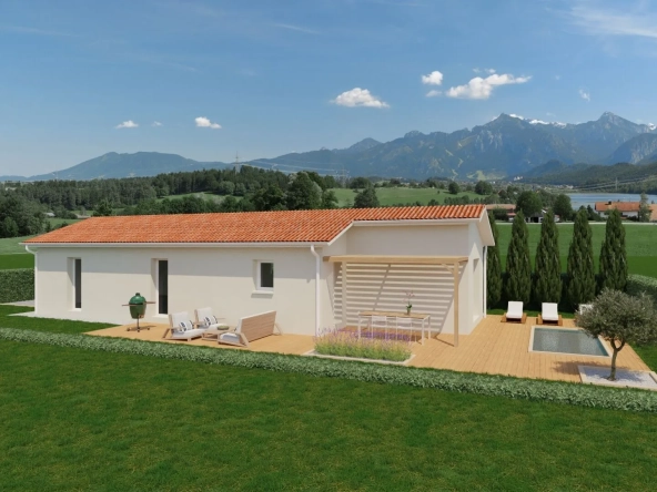 Construction d'une maison neuve de 80 m² à Pontcharra-sur-Turdine (69490) avec terrain plat