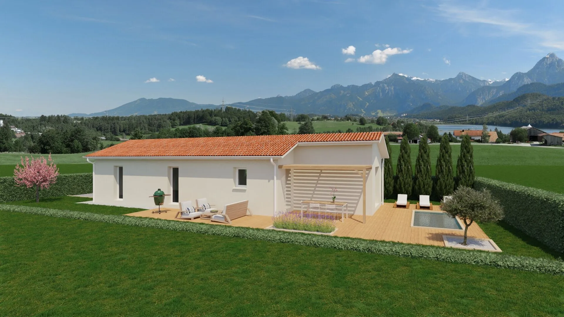 Construction d'une maison neuve de 80 m² à Pontcharra-sur-Turdine (69490) avec terrain plat 