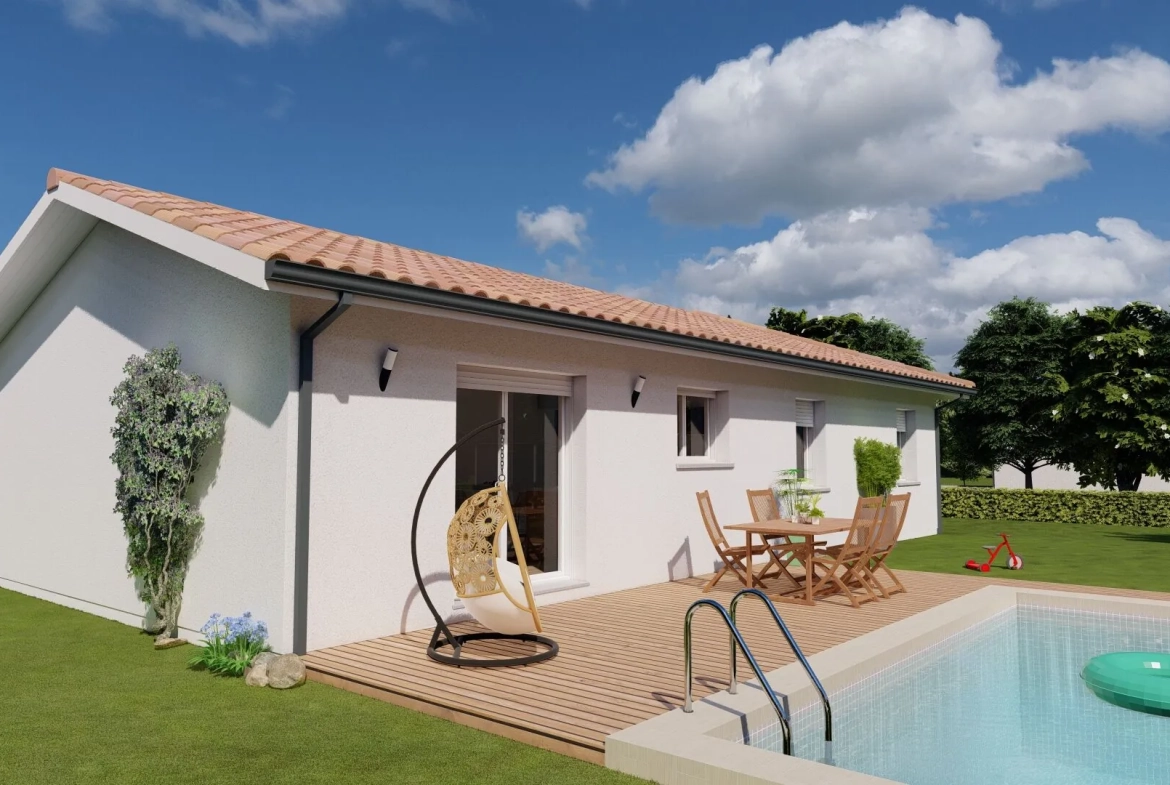 Maison neuve moderne avec 4 chambres à Porchères - Construction clé en main 