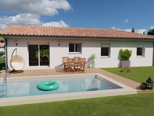 Maison neuve moderne avec 4 chambres à Porchères - Construction clé en main