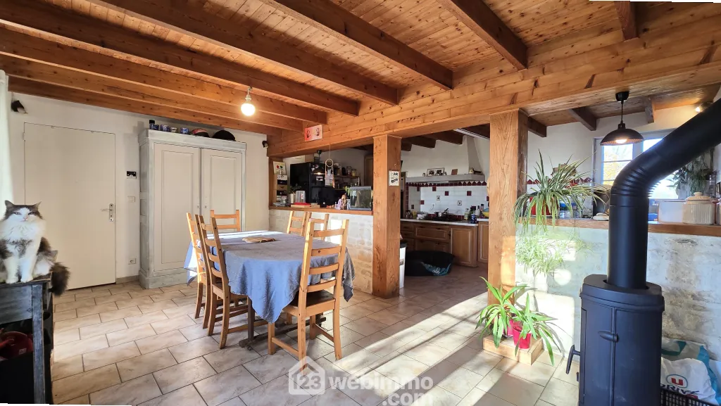 Longère spacieuse avec gîte et piscine à La Brousse - 244 m² 