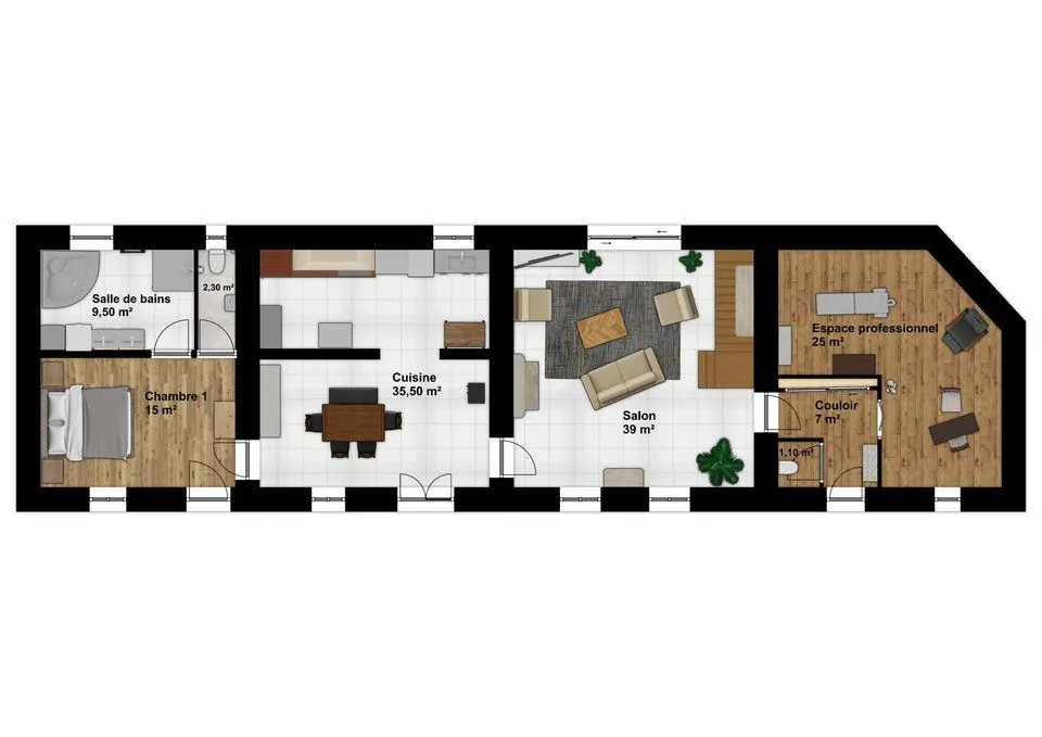 Longère spacieuse avec gîte et piscine à La Brousse - 244 m² 