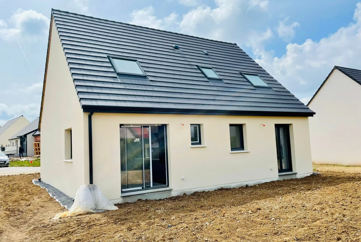 Construction maison neuve de 99 m² à Cauffry avec 3 chambres et options écologiques 