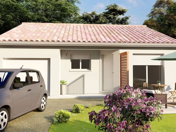 Maison familiale moderne à Cunèges avec 3 chambres et garage, tout compris