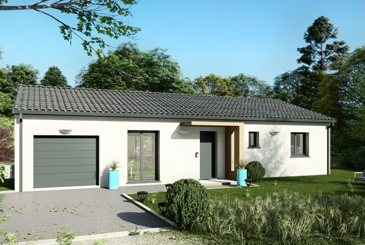 Maison neuve T4 à Gardouch - Terrain de 450 m², garage, 3 chambres 