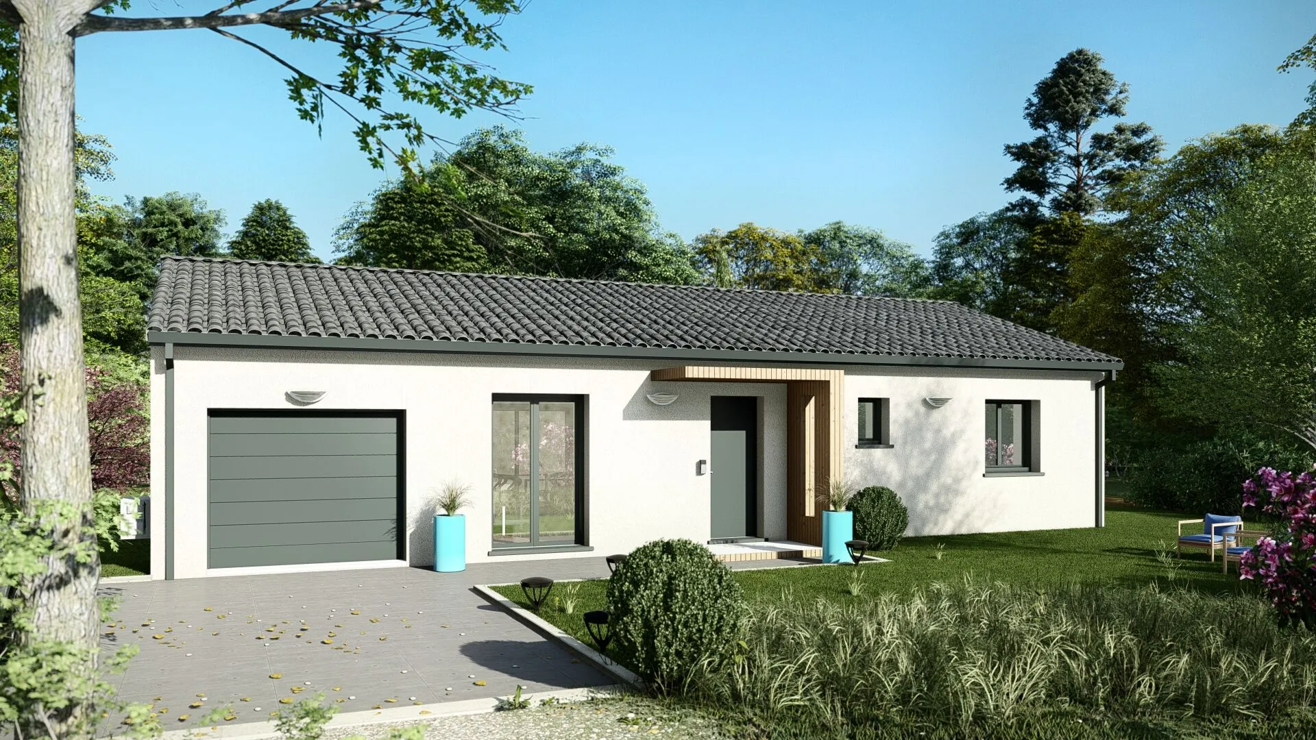 Maison neuve T4 à Gardouch - Terrain de 450 m², garage, 3 chambres 