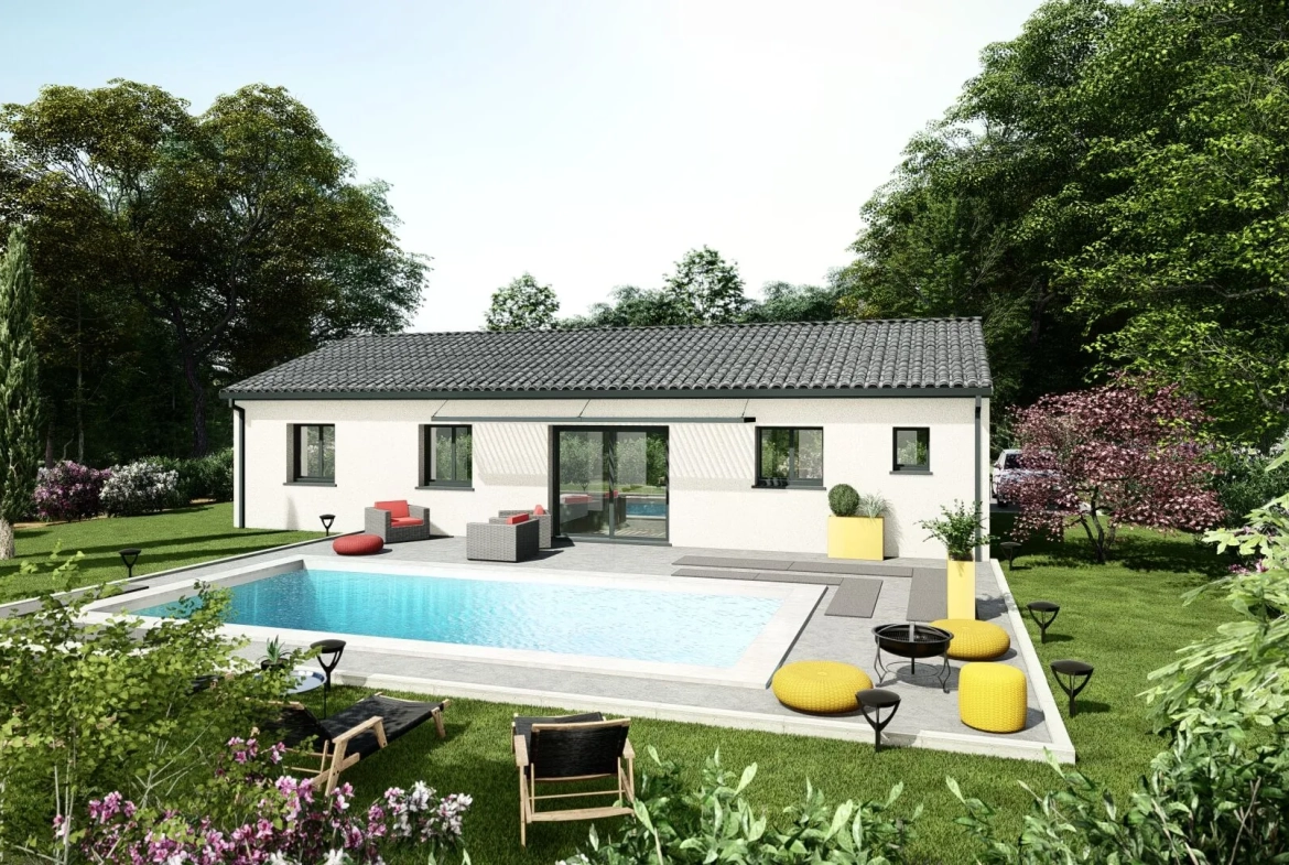 Maison neuve T4 à Gardouch - Terrain de 450 m², garage, 3 chambres 