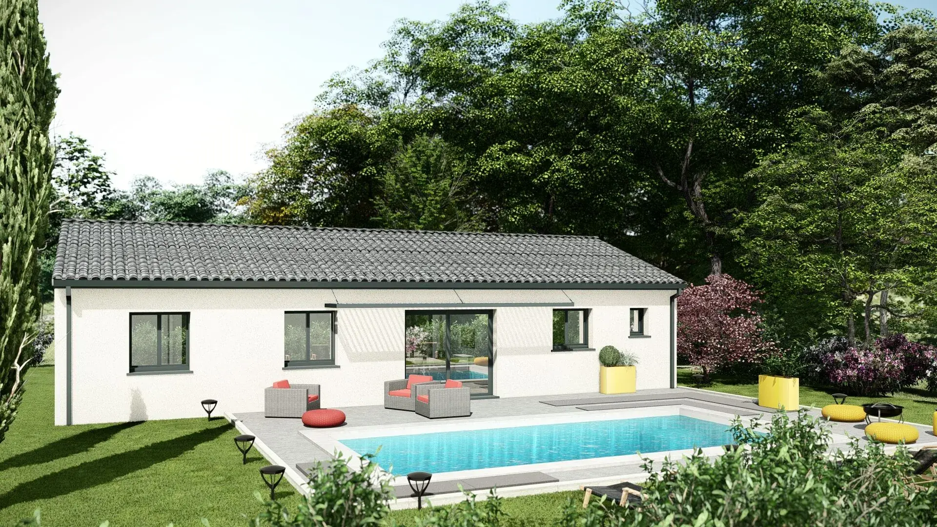 Maison neuve T4 à Gardouch - Terrain de 450 m², garage, 3 chambres 