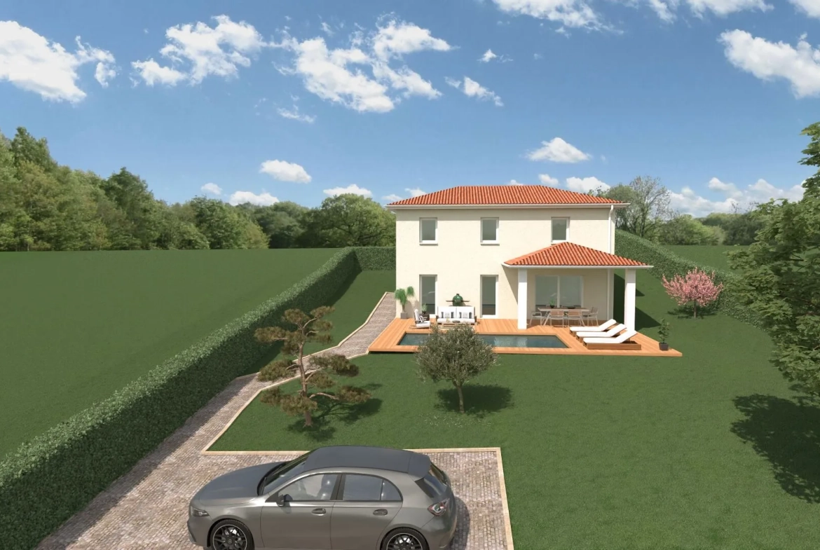 Terrain de 730 m² pour construire une maison de 103 m² à Villechienève 69770 
