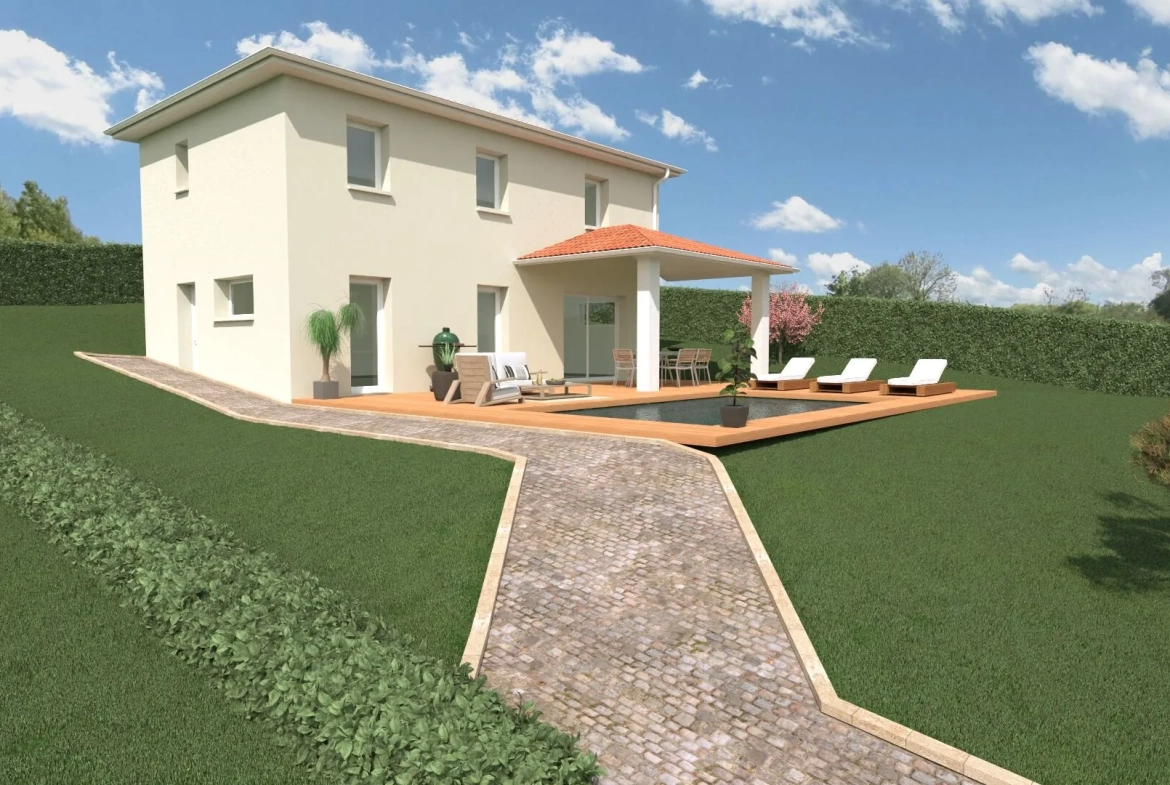 Terrain de 730 m² pour construire une maison de 103 m² à Villechienève 69770 