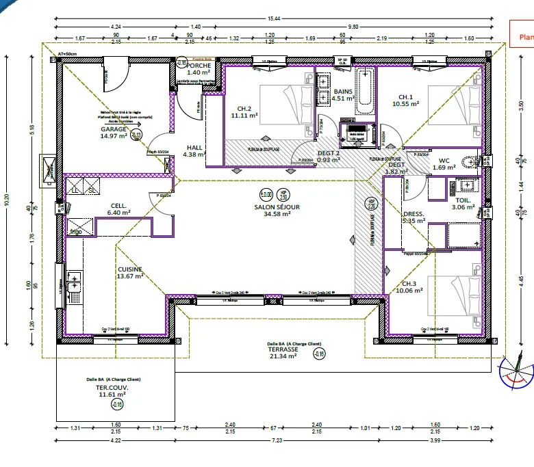 Maison neuve à Saint-Perdon | Projet moderne de 109 m² 