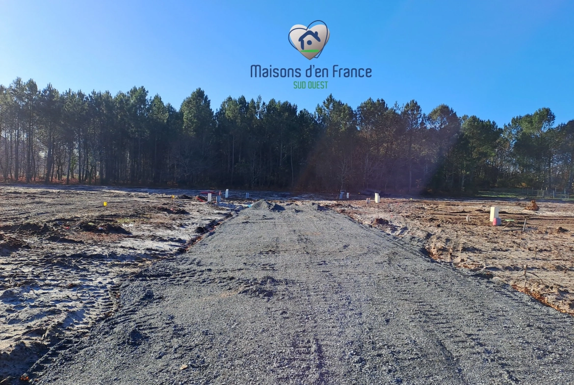 Terrain viabilisé de 725 m² à Pontenx-les-Forges - Proche forêt et lac 