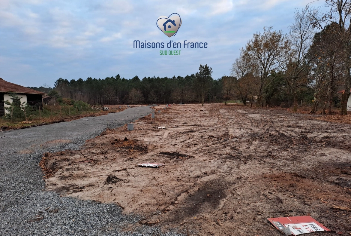 Terrain viabilisé de 725 m² à Pontenx-les-Forges - Proche forêt et lac 