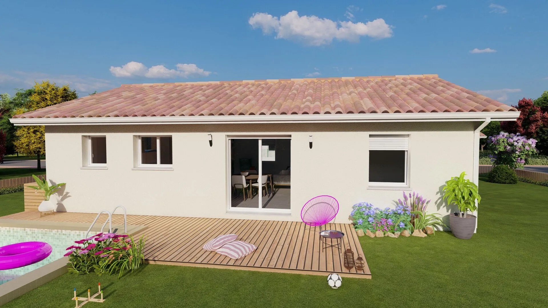 Maison neuve 2 chambres avec garage à Chalus, conforme PMR - Prix tout compris 