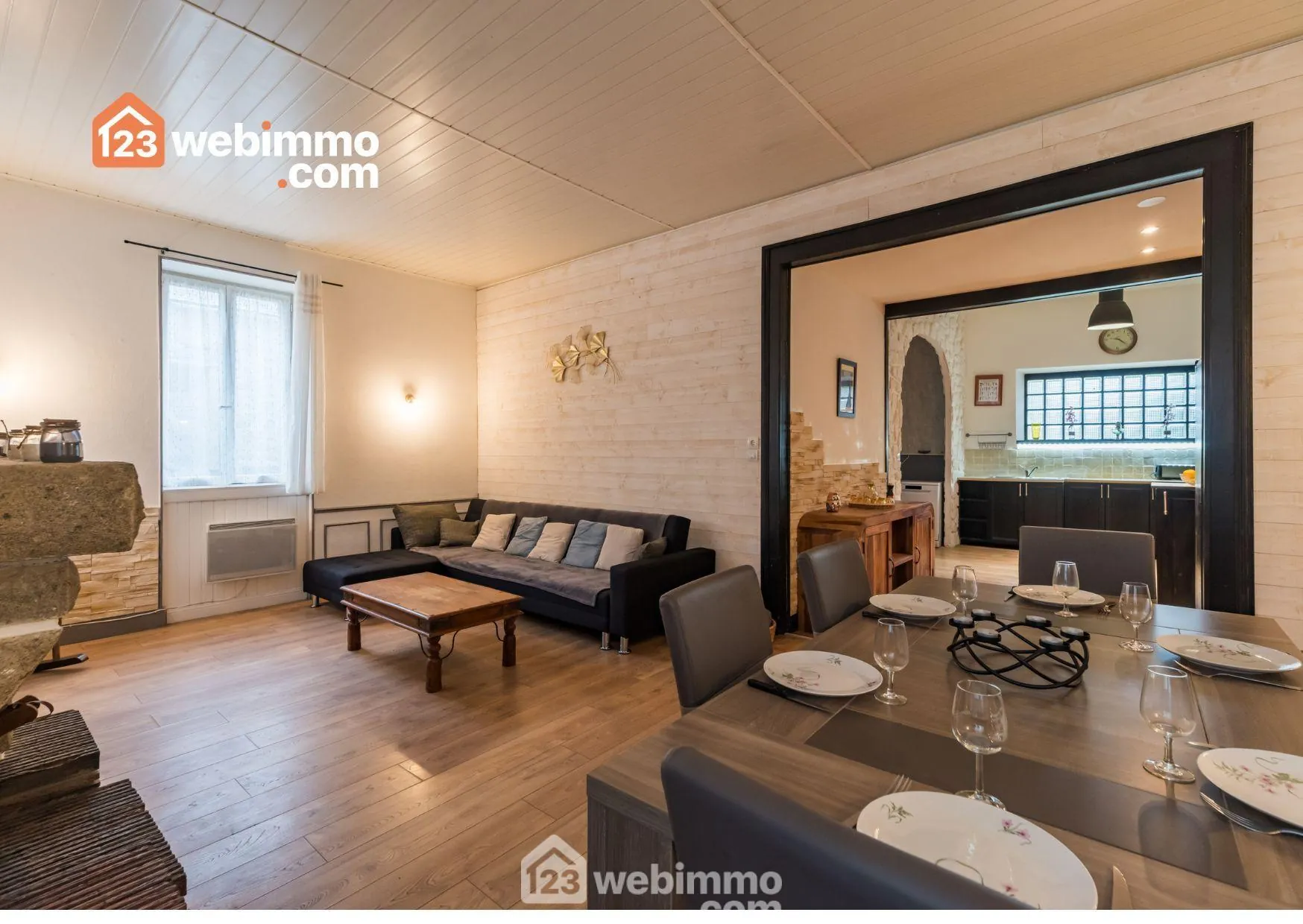 Maison de village de 155 m² à Plouaret avec cour et dépendances 