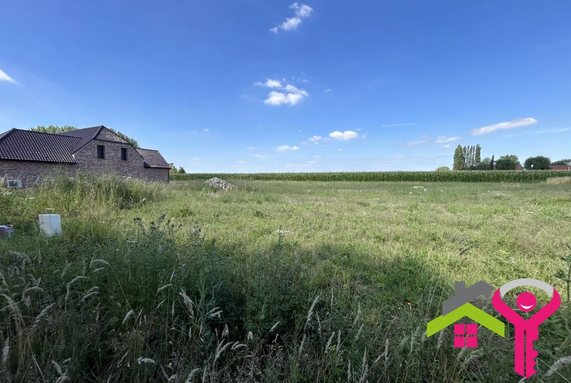 Terrain constructible à Avesnes-le-Sec - 1000 m², vue champ, secteur tranquille 