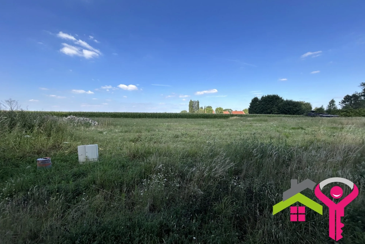 Terrain constructible à Avesnes-le-Sec - 1000 m², vue champ, secteur tranquille 
