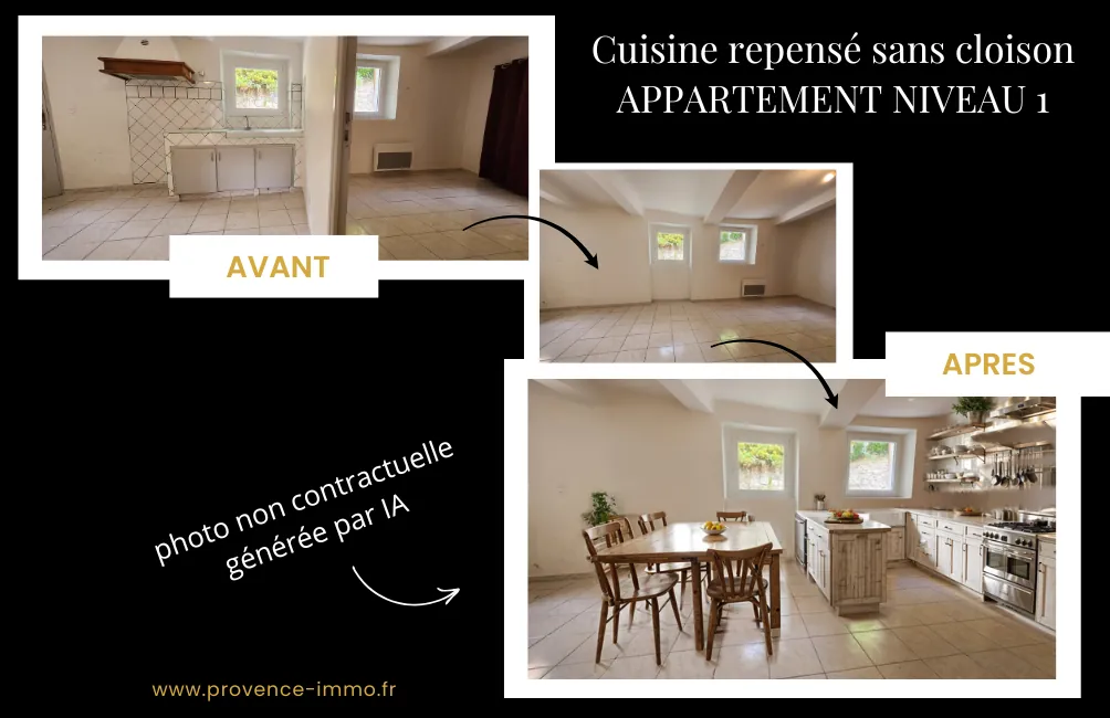 Maison de village à Châteauredon (04) avec deux appartements et grand potentiel 