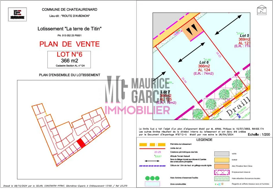 Terrains constructibles à Châteaurenard – Quartier résidentiel, viabilisés 