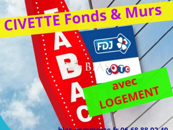 À vendre civette/tabac avec logement à Rouen – Commerce rentable en zone touristique